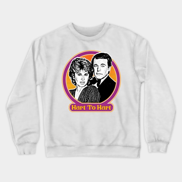 Hart To Hart //// 80s Retro Fan Design Crewneck Sweatshirt by DankFutura